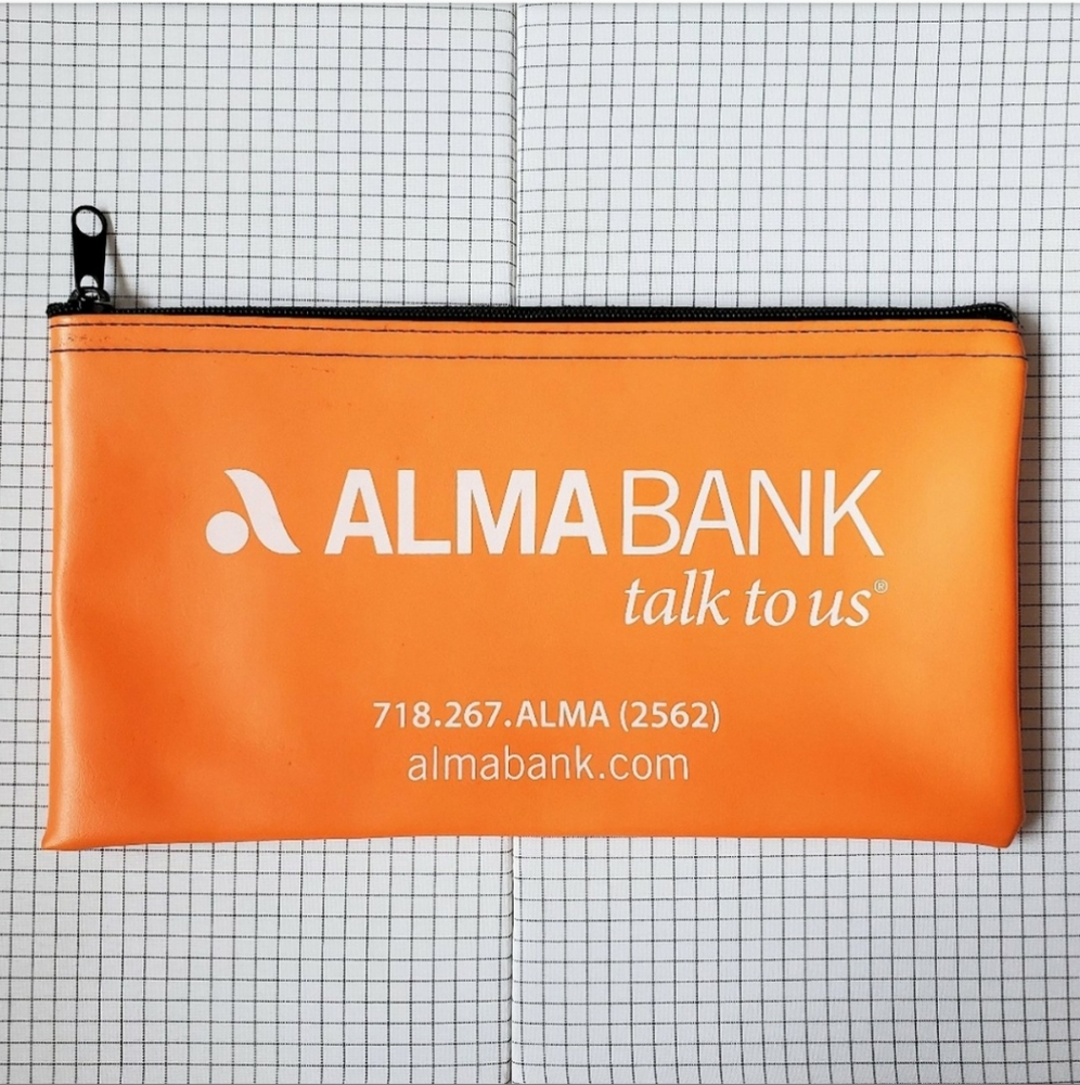 Neon Orange Zip Pouch